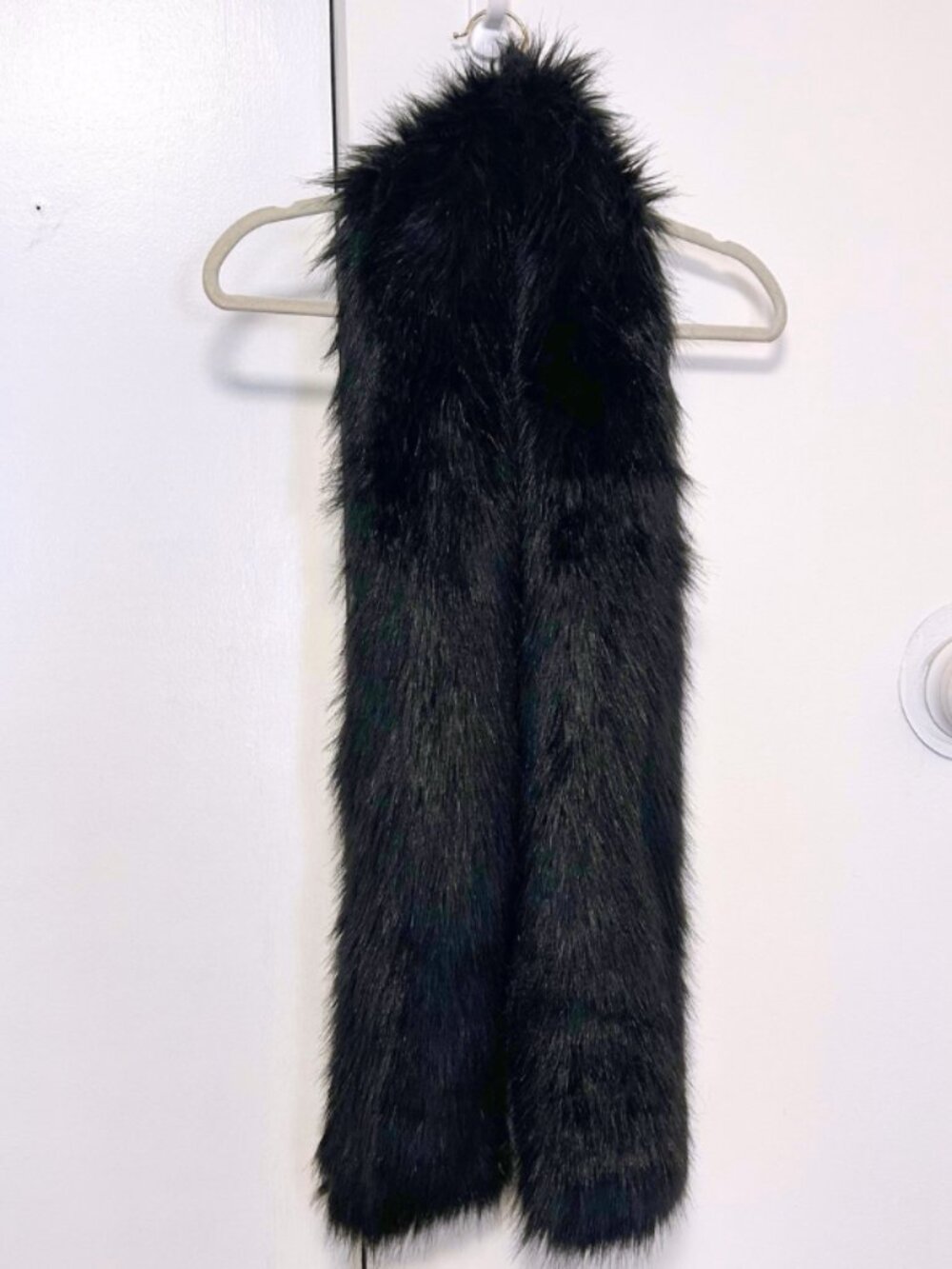Black Faux Fur Scarf by a new day